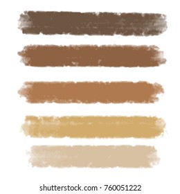 Set of watercolor paint on white background. Morning Coffee Watercolor Palette.