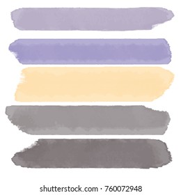 Set of watercolor paint on white background. Furious watercolor palette.