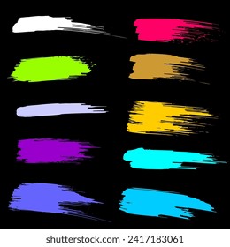 set of watercolor paint splashes