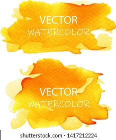 Set of watercolor paint stains brush backgrounds