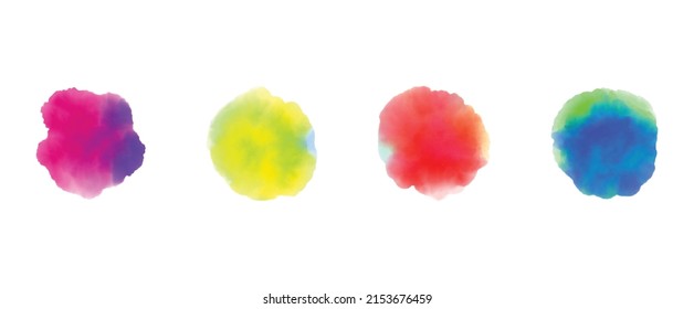 set of watercolor paint stains. vector illustration