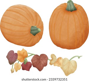 Juego con calabazas acuáticas, ilustración vectorial para afiche de vacaciones, tarjeta de saludo, invitación de fiesta