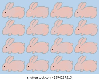 Set of watercolor rabbit backgrounds