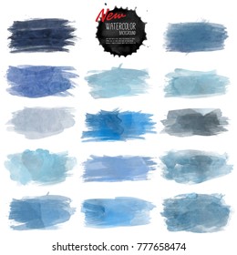 Set of watercolor stain. Vector watercolor background. Real watercolor texture. Watercolor splashes and dots texture. Artistic hand drawn background.