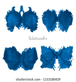 set of watercolor stains