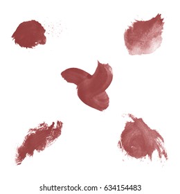 Set of watercolor stains. Paint spots. Vector illustration
