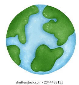 Set of watercolor style world paintings