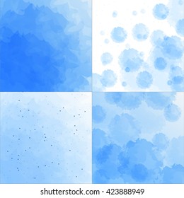 Set of watercolor textures. Vector design