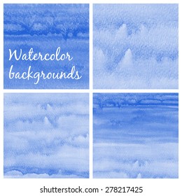 Set of watercolor vector backgrounds