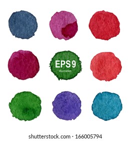 Set of watercolor vector  labels