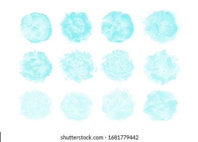 Set of Watercolour Texture Vector Element - Aqua Color Fits for :
Layout, Element, Artwork, Design Exploration, Ornament, Attribute, Decoration, etc