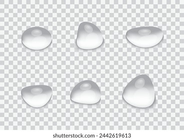 a set of waterdrop iaolated on transparency background