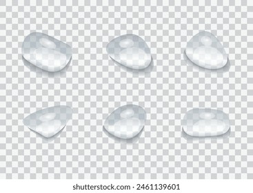 un conjunto de gota de agua aislada en el fondo de transparencia series06