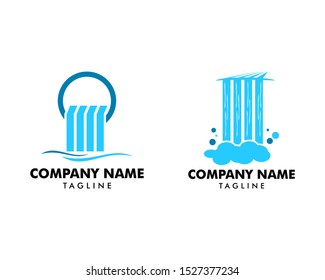 Set of Waterfall logo icon vector illustration