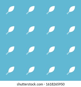 Set Watering can with water and Leaf on seamless pattern. Vector