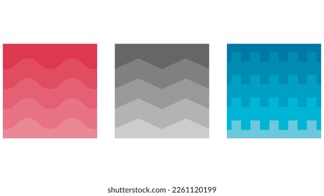 Set of Wave abstract background, curve layout cover, art graphic pattern, vector illustration .