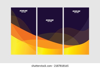 Set Wave Abstract Background template