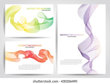 set Wave abstract color design