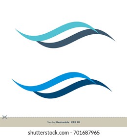 set Wave Swoosh Icon Vector Logo Template Illustration Design. Vector EPS 10.
