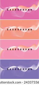 Set of waves banners background template set