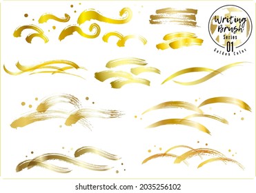 Set of waves, brushes, bristles, and brushes