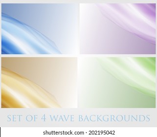 set waves  lines abstract background illustration
