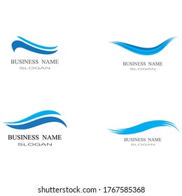 Set Waves Logo Template vector symbol nature