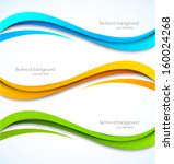 Set of wavy banners