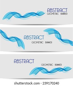 Set of wavy banners
