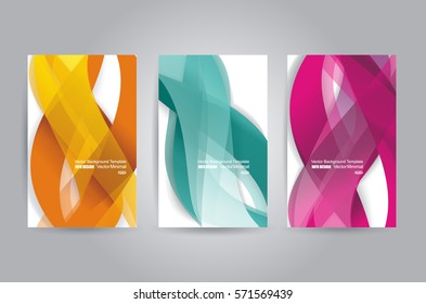 Set of wavy banners
