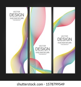 Set of wavy banners. Abstract illustration