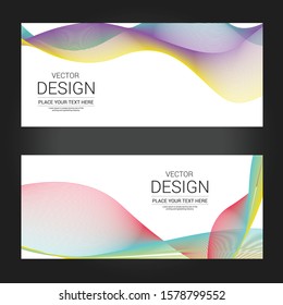 Set of wavy banners. Abstract illustration