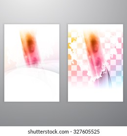 Set of wavy banners. Set of smoke color banners