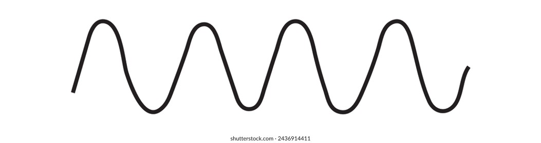 Conjunto de líneas onduladas - curvadas y en zigzag - líneas horizontales cruzadas