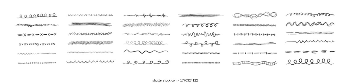 Set Wavy Horizontal Lines Collection Strokes Stock Vector Royalty Free 1770324122 Shutterstock