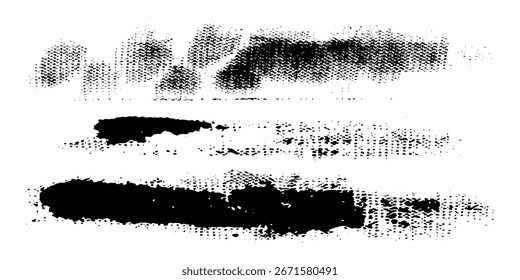 Conjunto de linhas horizontais onduladas. Elementos de design de rabisco e conjunto de bordas de linha desenhadas à mão do marcador. Linhas desenhadas à mão pincéis traçado. pincéis grunge, traços de tinta desenhados à mão desenham linhas, moderno.