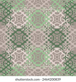Set of Wavy Seamless Trippy Patterns in Psychedelic Colors.  Atomic stylized backdrop.