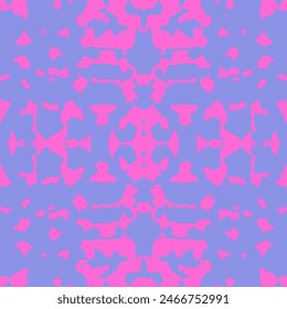Set of Wavy Seamless Trippy Patterns in Psychedelic Colors.  Handmade. Print for textiles. Grunge texture. Vector illustration.