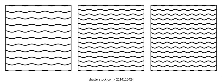 Satz von schlichten, horizontalen, nahtlosen Linien Hintergrund. Einfache Texturen auf Hintergrund