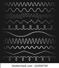 Set of wavy, sinuous lines