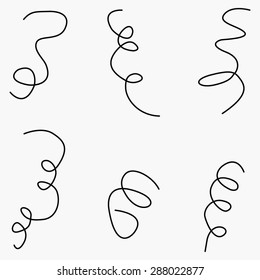 Set with wavy swirl background, abstract vector art illustration