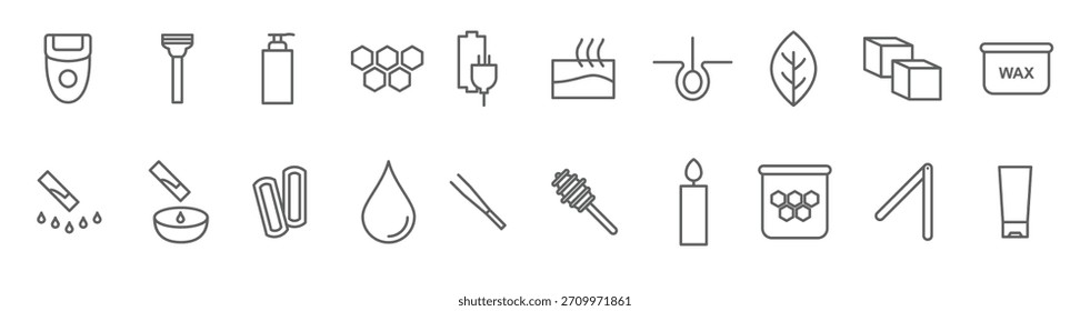 conjunto de Ilustración vectorial de cera