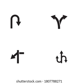Set Way vector icon illustration design template