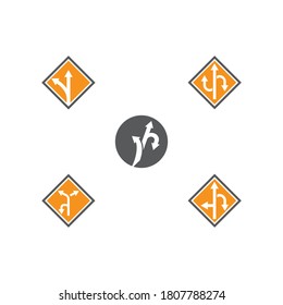 Set Way vector icon illustration design template