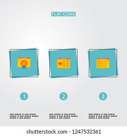 Set of wd icons flat style symbols with best quality website, shop page, portfolio page and other icons for your web mobile app logo design.