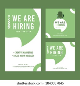 Set We Are Hiring Design Template. Join Team Our Now Illustration.