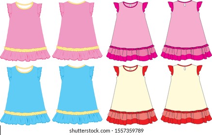 set wear  for kid vector template isolate