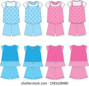 set wear  for kid vector template isolate