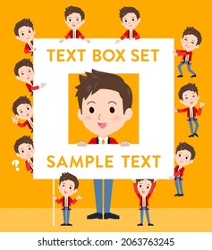 A set of wearing a happi coat man with a message board.Since each is divided, you can move it freely.It's vector art so easy to edit.