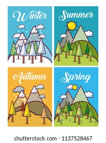 Set of weather cards